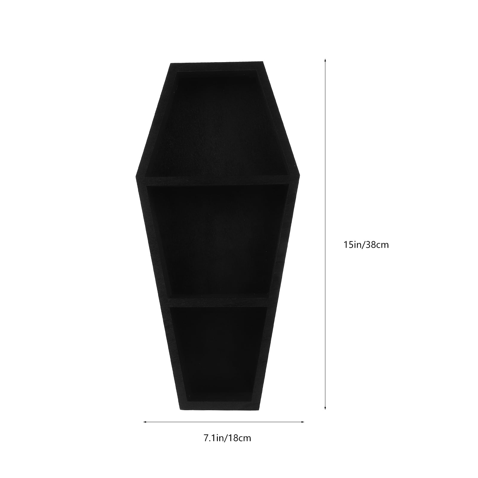 Wooden Coffin Shelf Storage Rack for Spooky Goth Home Decor 1 Set ...