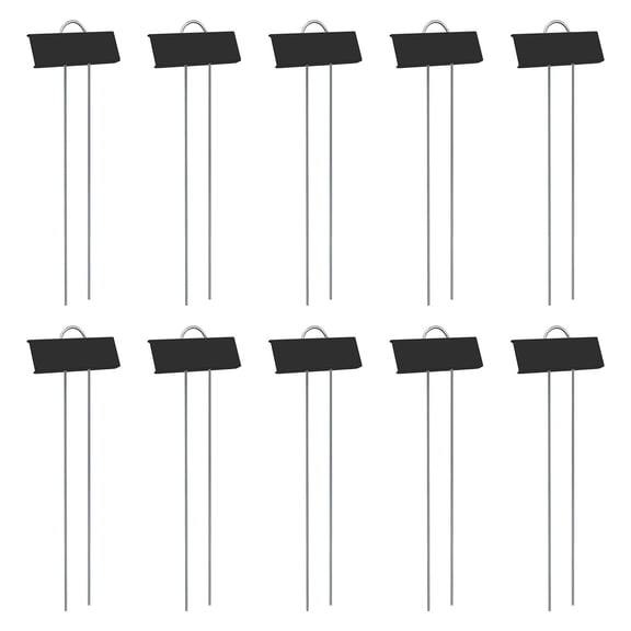 colaxi 10PCs Plant Markings Plants of Seedling Authorities Easy to Use Rustproof Reusable Plant Sticks Plant Category for Vegetables Black