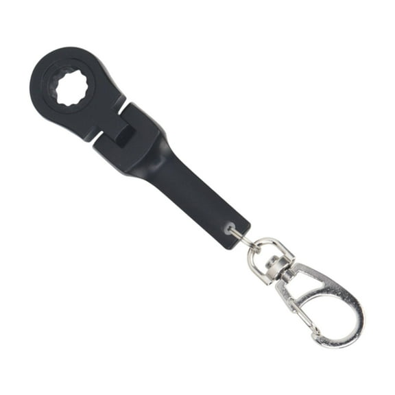 colaxi 10mm Ratchet Wrench Keychain,Pendant Gift,Compact for Adults Keyring,Heavy Duty Wrench Keyring,Mini Wrench Keychain black