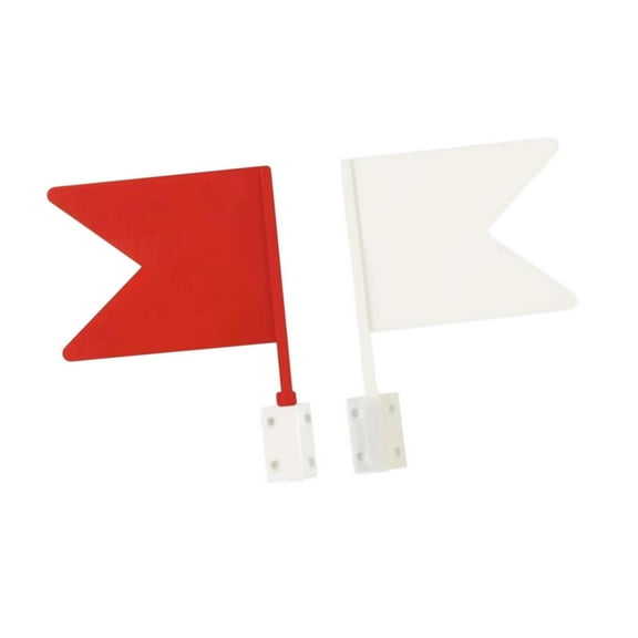 colaxi 2 Pieces Red White Direction Flags, Playing Field Waterproof Sports Flags Obstacle Flags Tour Guide Flags