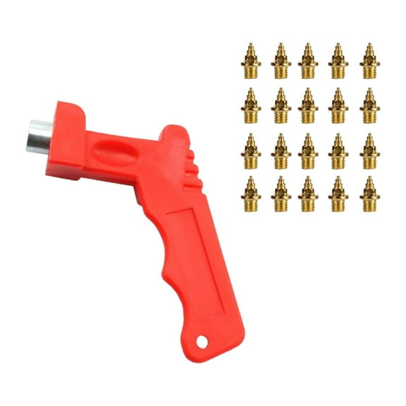 colaxi 20 Pieces Track Shoe Spikes Track Running Spikes with Wrench Replacement for Outdoor Middle to Long Distance Running Practice Gold