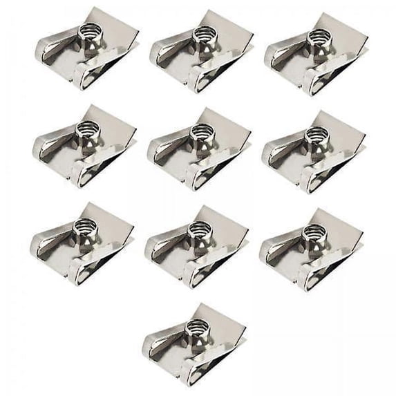 colaxi 2x10Pcs U Type Clips with Thread U Type Fastener Nut Mounting Clip M8