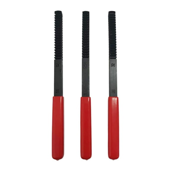 colaxi 3Pcs Automotive Threading Tools Thread Restorer File Easy Carry Easily to Use Metal Thread Restoring File for Pipe Bolts Screws