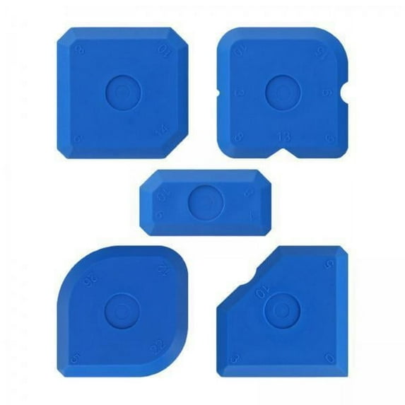 colaxi 4x5x Caulking Tool Set Compact Sealant Finishing Tool for Home Bathroom Toilet Blue