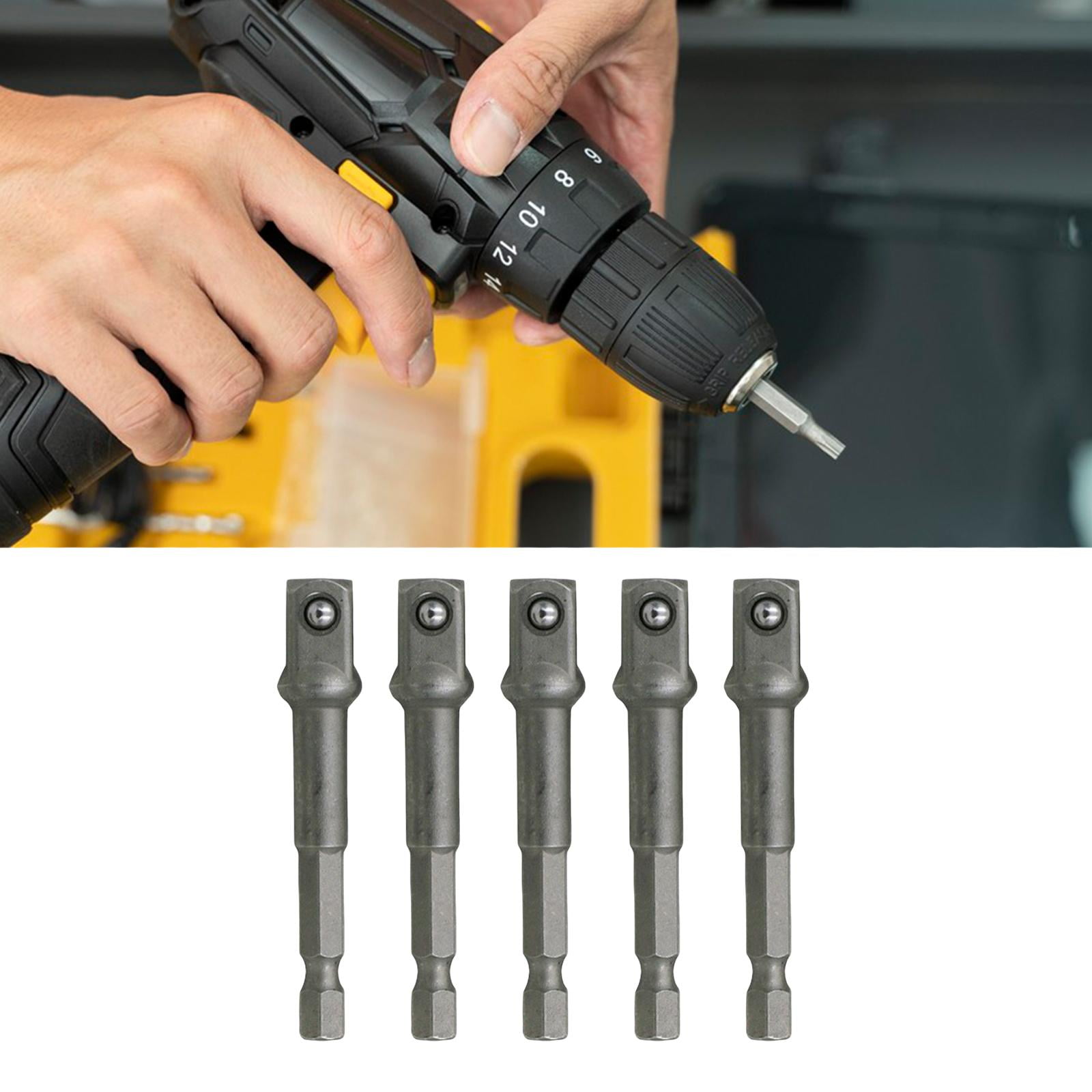 colaxi 5 Pieces Socket Adapter Extension Set Steel for Power Tools 3 ...