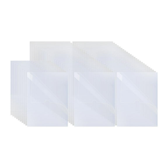 colaxi 60 Pieces Clear Document Folders File Folder Transparent Organizer for A4/ Letter Size Sheets Sheet Protectors Project Pocket
