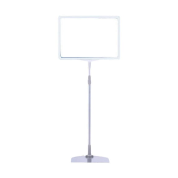 colaxi Adjustable Sign Holder Floor Sign Stand Holder Note Holder Reusable, Store Tag, Versatile Frame Poster Stand Price Tag Holder White