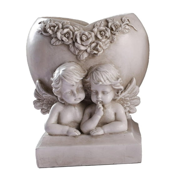 colaxi Angel Figurine Flower Pot Sculpture Decorative Planter Plant Pot for Living Room Indoor Outdoor Shelf Table Housewarming Gift A