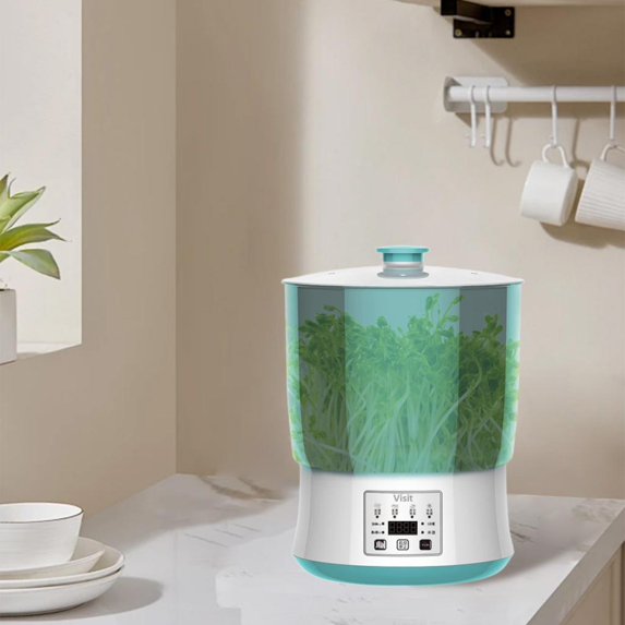 colaxi Bean Sprouts Machine Seed Kit Natto Yogurt Maker Home Use, Bean Sprouts Growing Kit for Soybean Wheatgrass Mung Bean 3 Layer