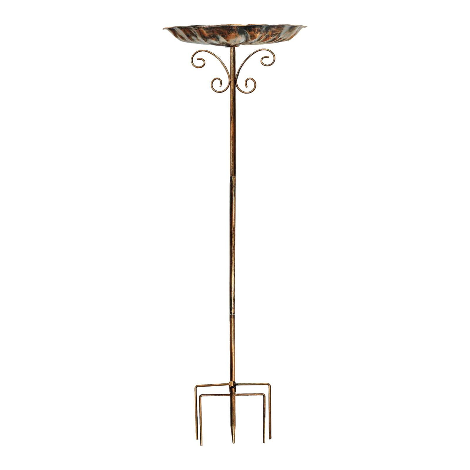 colaxi Bird Bath Bowl Birdbath Sturdy Iron Detachable Easy to Assemble Bird Feeder with Stake for Porch Backyard Patio Outside Decor