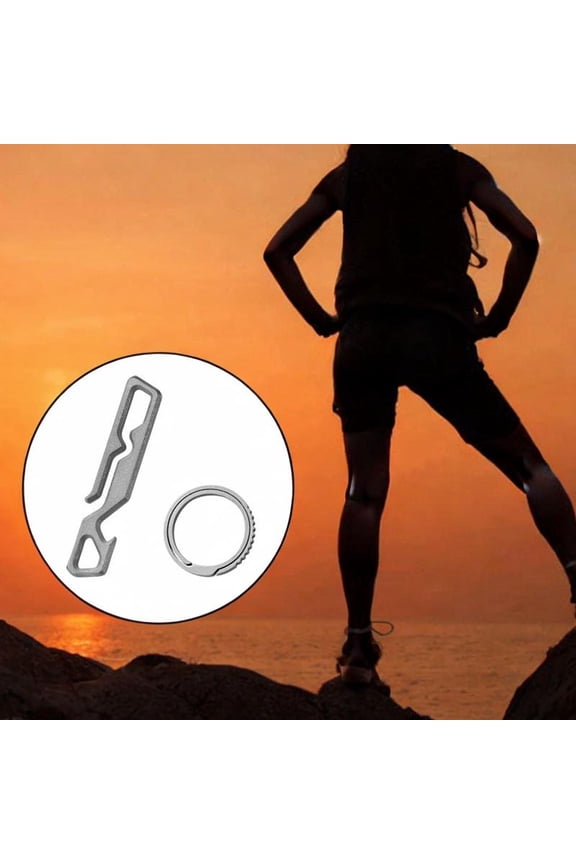 Bottle Opener Outdoor in The Open Multitool Light Multifunctional Key Chains -Utility -Gadget for Hiking Activities Outdoors Men Sandblasting