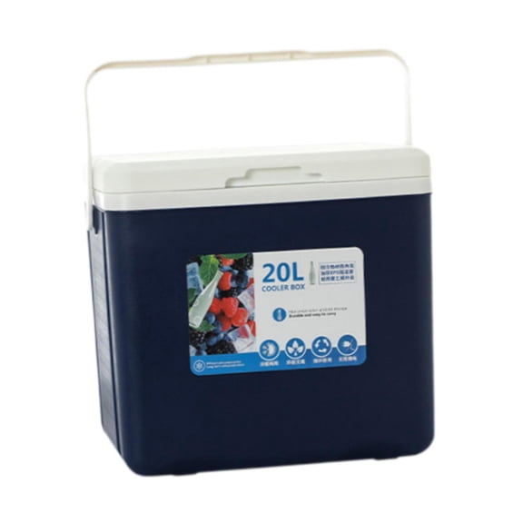 colaxi Box Ice Box Personal Portable with Handle Insulated Box Ice Chest Small for Beach Party Outdoor Barbecue Fresh Keeping Blue