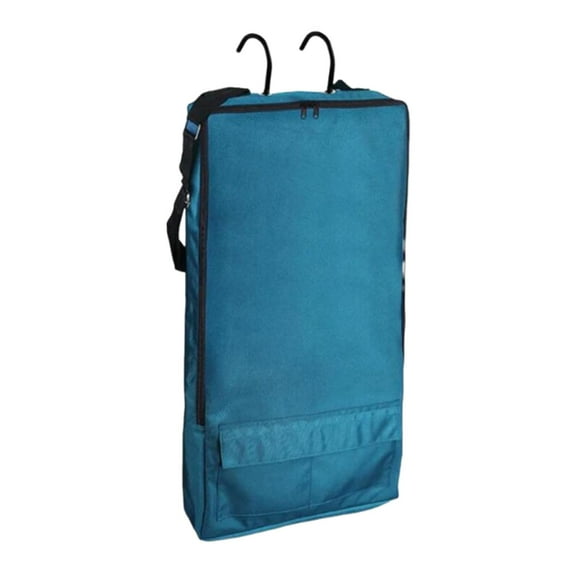 colaxi Bridle Bag ,Horse Tack Carry Bag, Sturdy Spacious Organizer Bridle/Halter Bag with 3 Prong Tack Rack for Bits Halters Harness blue