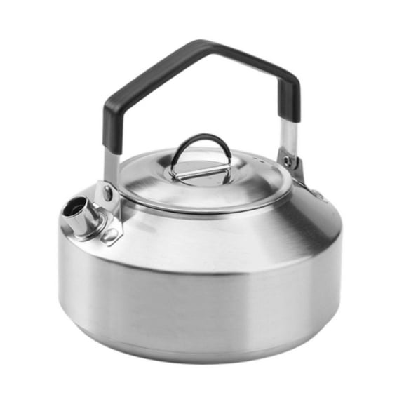 colaxi Camping Kettle Coffee Tea Pot Lightweight Easy to Clean with Lid Water Pot Campfire Water Kettle for Outdoor Traveling Hiking 1L