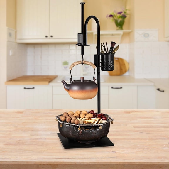 colaxi Camping Pot Hook Stand Tea Accessories Hanging Hook Portable Teapot Hanging Stand Tea Ceremony Hook for Party Camping Outdoor