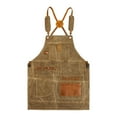thumbnail image 1 of colaxi Canvas Apron Gardening Apron Cross Back Multipurpose Woodworking Shop Apron Tool Apron for Gardeners Electrician Carpenter Brown, 1 of 9