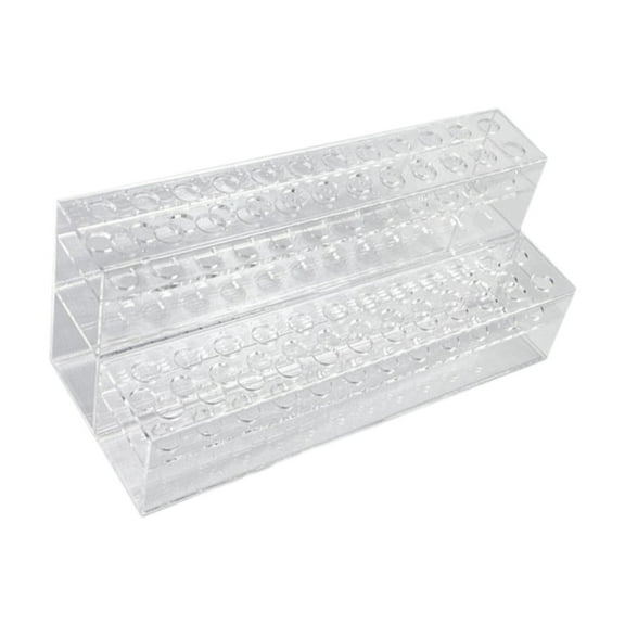 colaxi Clear Pen Display Stand 48 Slots Acrylic 2 Layered for Store Party Apartment