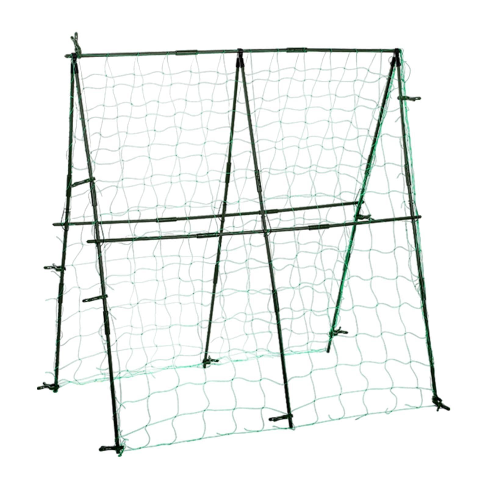 colaxi Cucumber Trellis with Netting Sturdy Foldable Detachable Plant Grow Support A Frame Garden Trellis for Climbing Plants Garden