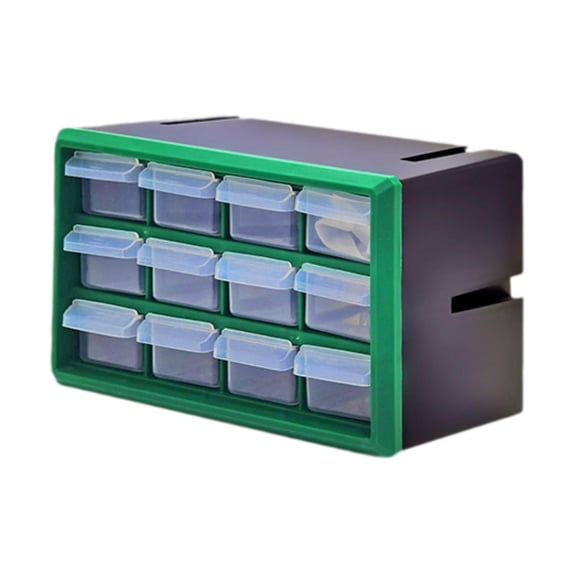 colaxi Drawer Storage Cabinet Compartment Organizer Multi Grid Wall Mounted Sorting Box Multifunctional Garage Organization for Room Green 12 small grid