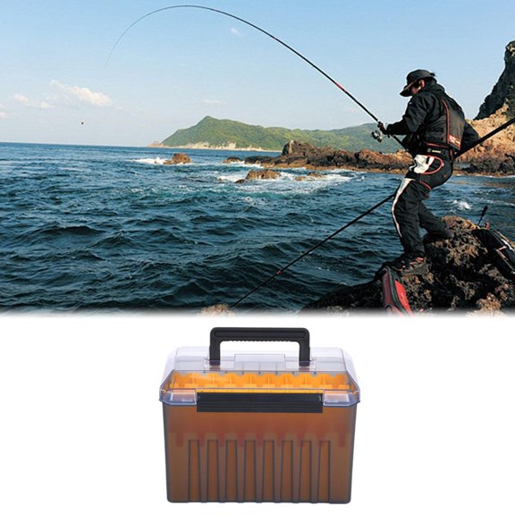 colaxi Fishing Tackle Box Lure weight Tackle Tray Practical Large Capacity Portable Fishing Accessories Container Organizer B