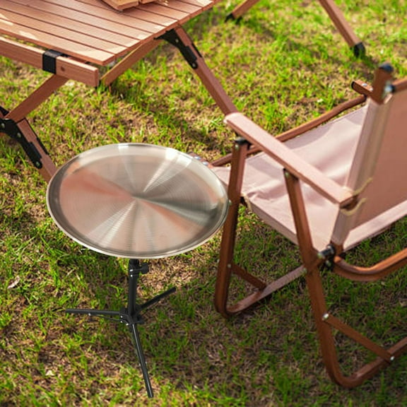 colaxi Folding Camping Table Height Adjustable End Table for Outdoor Indoor Bedroom