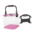thumbnail image 1 of colaxi Folding ing Bucket Bucket Ergonomic Gear Lightweight with Camping Storage Container for Outdoor Gardening Pink 24cm, 1 of 10