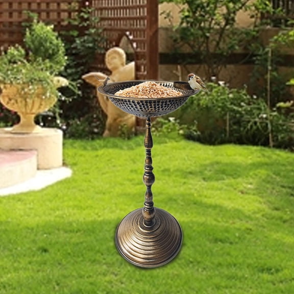 colaxi Garden Bird Decor Versatile Ideal Gift Easy to Install Bird Feeder Round Base Design for Patio Backyard Courtyard