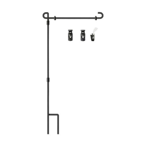 colaxi Garden Flag Stand Banner Pole Holder Decor Display Iron Bracket Easy to Assemble Flagpole Lawn Flag Pole Holder for Farmhouse