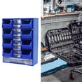 thumbnail image 1 of colaxi Hardware Parts Organizer Wall Mounted Storage Bins for Bolts Small Items Nails Blue, 1 of 10