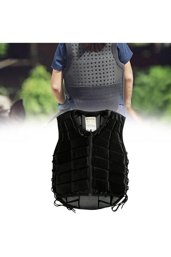 Horse Riding Vest Waistcoat Padded Lightweight Zipper Closure Comfortable Equestrian Vest Vest for Kids Boys Girls L