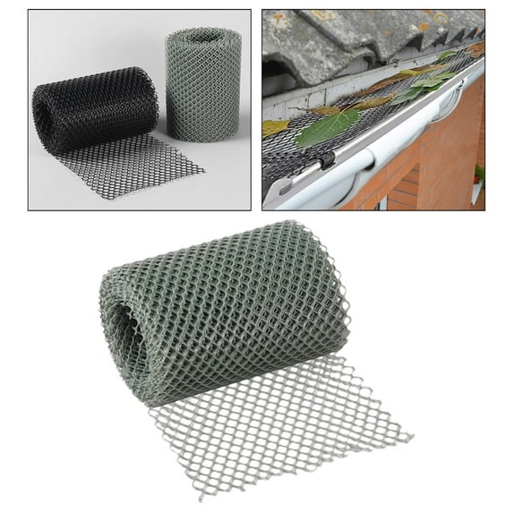 colaxi Leaf Guard Mesh Gutter Protector Screen Garbage Practical Parts Gutter Downspout Protectors Anti Clogging for Park Grey