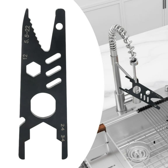 colaxi Multi Functional Wrench Tool Sink Plumbers Wrench 5.5-34 mm Portable Pipe Wrench User Friendly Plumbing Wrench Tool for Sinks