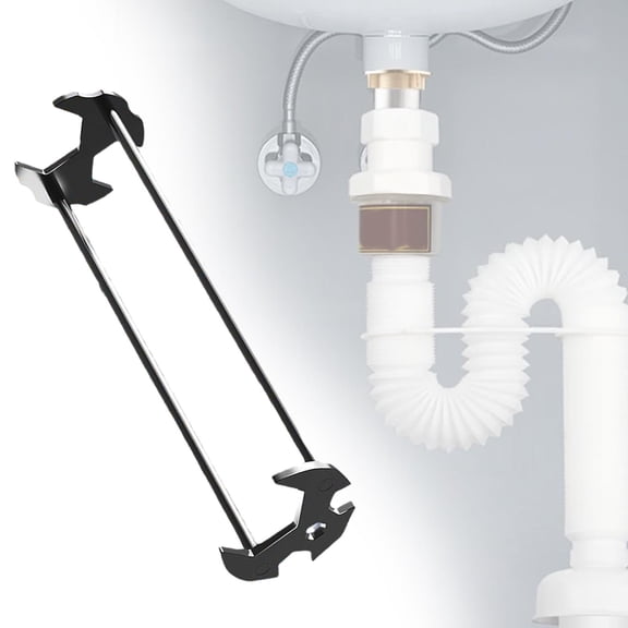 colaxi Multifunctional Sink Wrench Manual Tool Comfortable Grip Easy to Use Faucet Wrench Socket Wrench for Home Kitchen Sink Toilet B