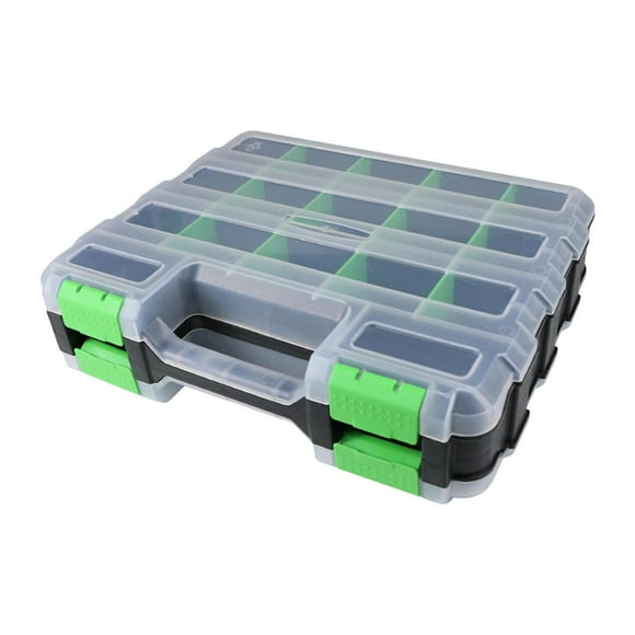 colaxi Multipurpose Tools Organizer Box Tool Case with 34 Compartments Hardware Storage Container Fly Fishing Box for Fasteners Nuts