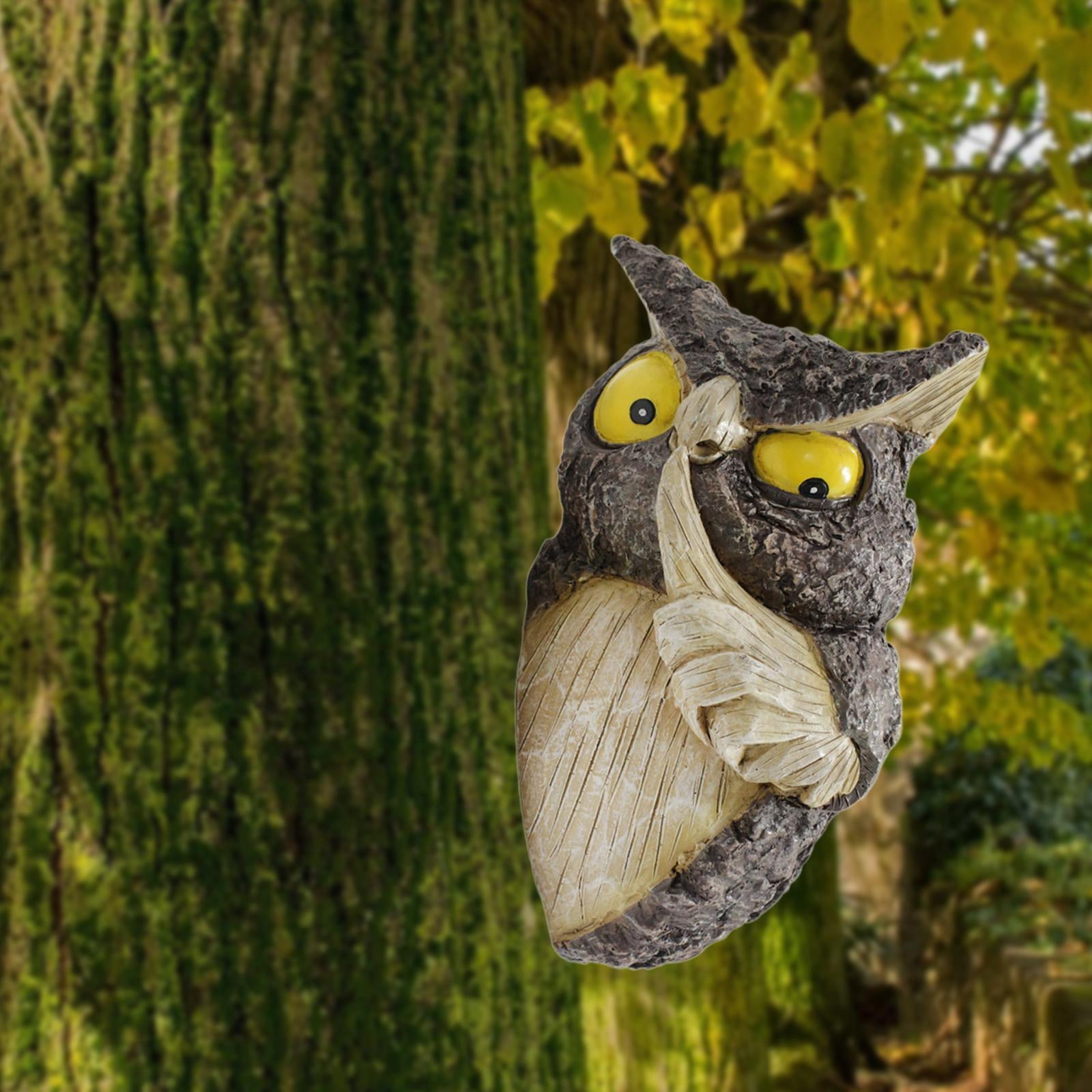 colaxi Owl Garden Figurine Decoration Interior Decoration Ornament Modern Resin Suspended Animal Sculpture for The Balcony of Farm Park