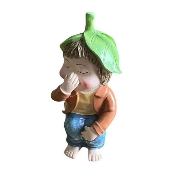 colaxi Plant Pot Statue Resin Craft Backyard Collectible Patio Decorative Sculpture