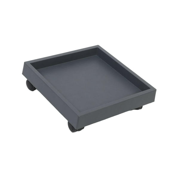 colaxi Pot with Wheels Planter Trolley Balcony Patio Vase Rolling Plant Stand Gray