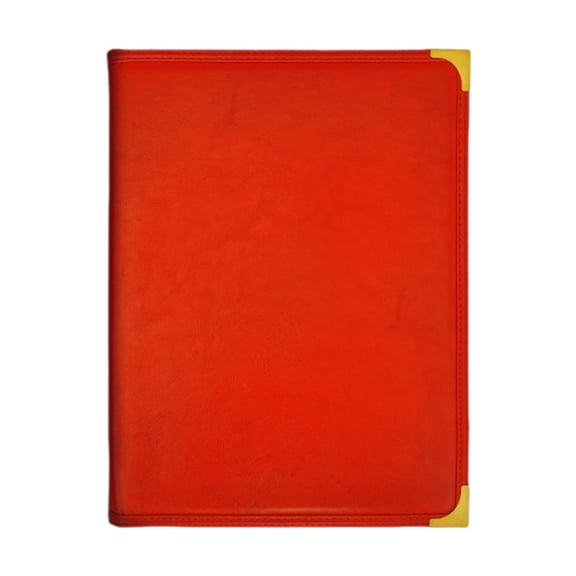 colaxi Restaurant Menu Cover Holder PU Leather PVC Metal Menus Folder Refillable Menu Organizer Clear Viewing 6 Pages Suitable for Coffee Shop Diner Bar Hote Red