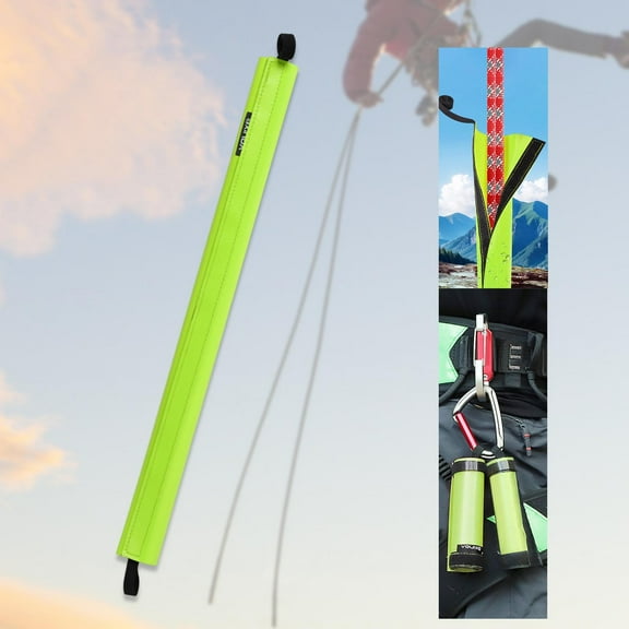 colaxi Rock Climbing Rope Protector Sturdy Green for Climbing Rappelling Spelunking 70cmx11cm