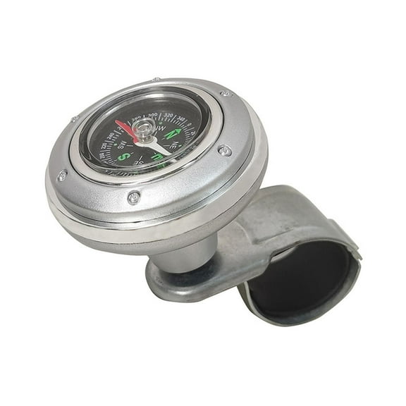 colaxi Steering Knob Automotive Steering Wheel Aid Knob with Compass Power Handle Turning Assistant Non Slip Suitable for Female Drivers Experienced Drivers Silver