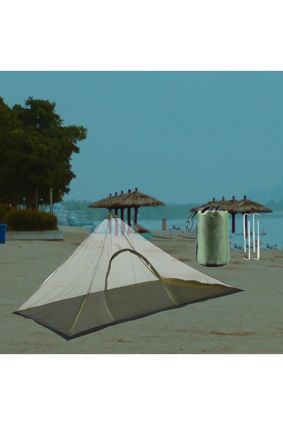 Tent Personal Tent Triangle Compact Easy Setup Sleeping Net Tent Oxford Cloth for Trekking Hiking Tourism Outdoor Sports Green