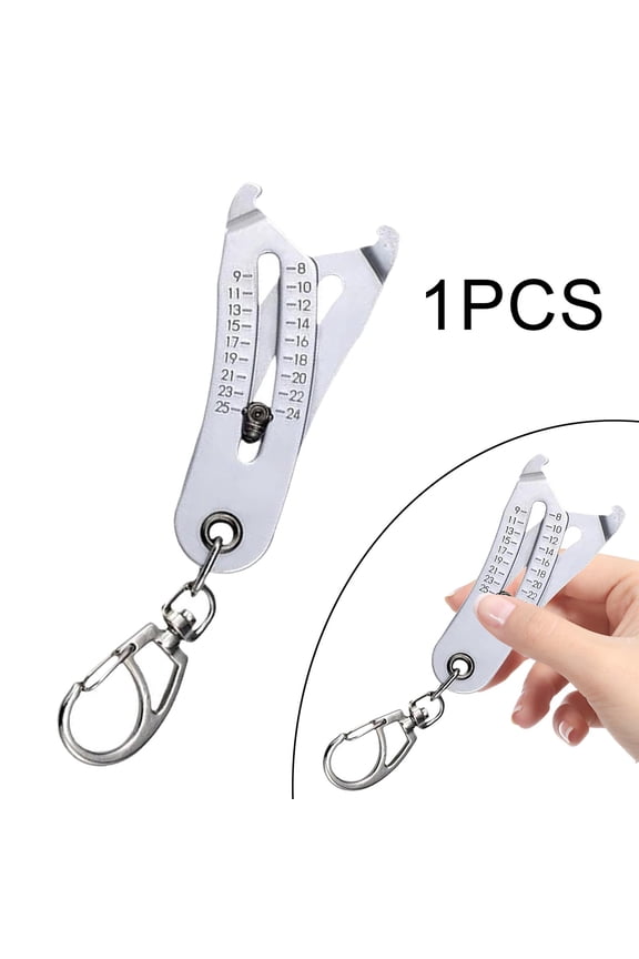 Thread Size Checker Keychain Nut Bolt Thread Gauge Identifier