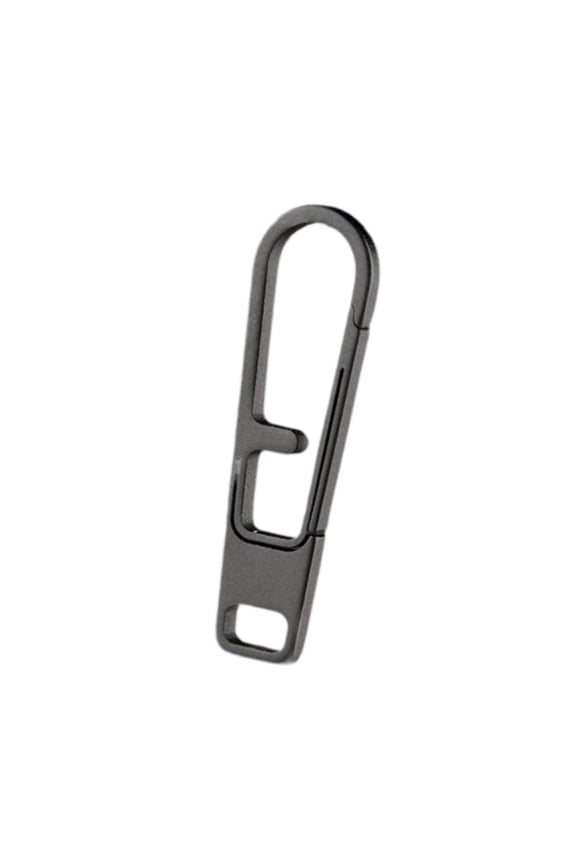 Titanium Alloy Carabiner Keychain Clip Pull Tab Easy Replacement Compact Detachable Zipper Pull for Wallets Suitcases Luggage Black