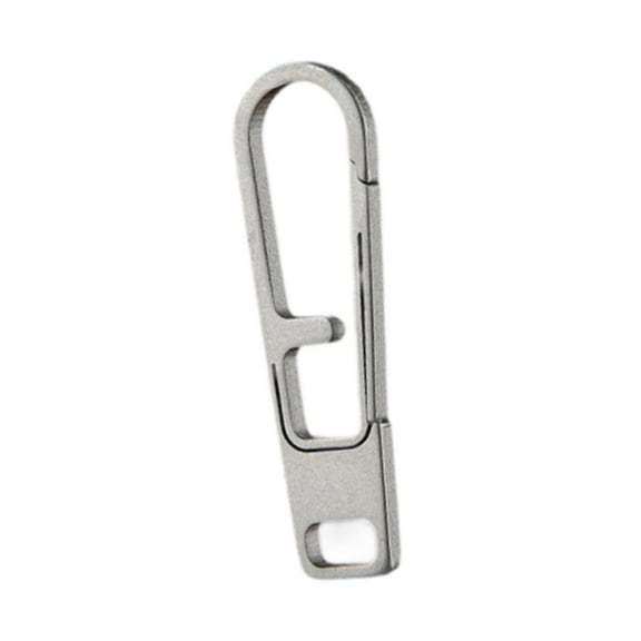 colaxi Titanium Alloy Carabiner Keychain Clip Pull Tab Easy Replacement Compact Detachable Zipper Pull for Wallets Suitcases Luggage Gray