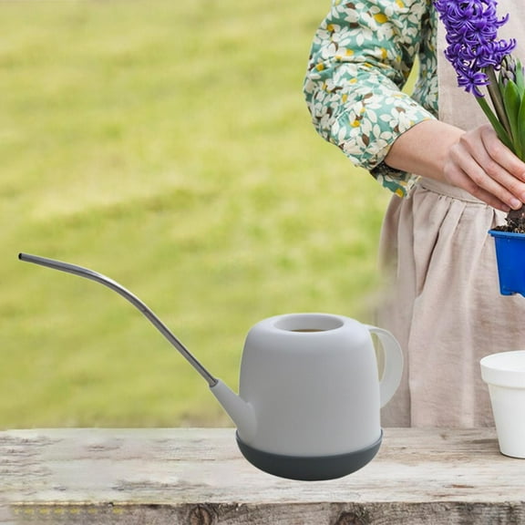 colaxi Watering Can Comfortable Handle Indoor Outdoor 1000ml for Plant Garden House White