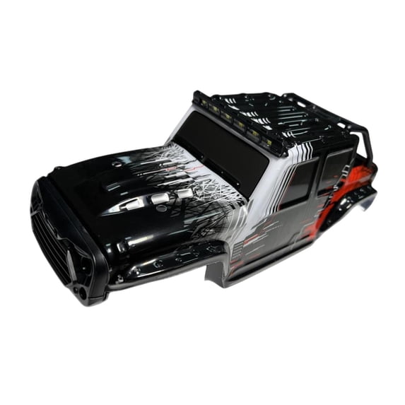 colcolo 1/14 RC Car Body Shell Hobby Toy Vehicle Accs Easy to Install Upgrade Thicken for Four Wheel Drive Model Car Parts for 16101P black red
