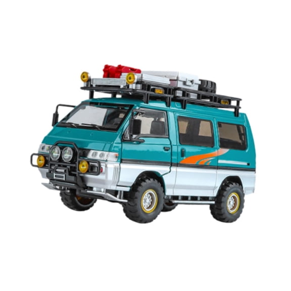 colcolo 1/24 Crawler Car Outdoor Camping Car Hobby Grade High Simulation Pull Back Sound green