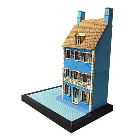 colcolo 1/35 HO House Building Assembled Model for Layout Sand Table Micro Landscape 30cmx20cmx44.6cm