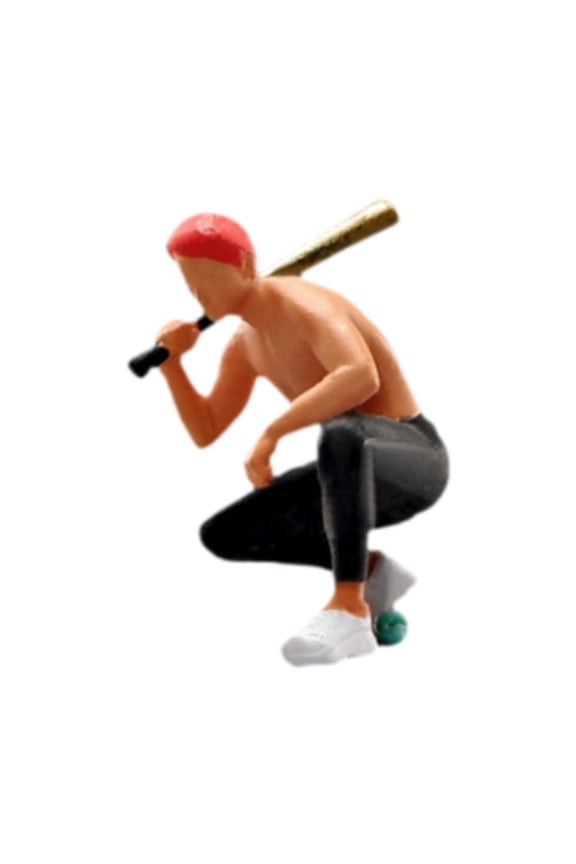 1/64 Miniature Figure Baseball Man for Crafts Projects Diorama Architectural