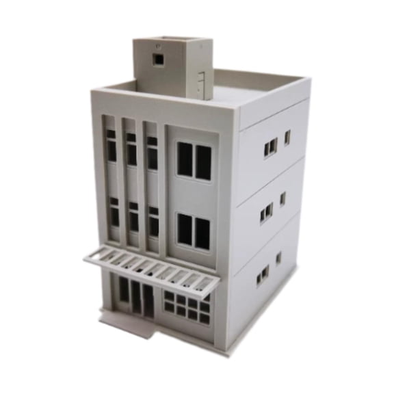 colcolo 1/87 HO House Building Railway Layout Model Educational Assembled Model for Sand 8.3cmx12cmx14.7cm